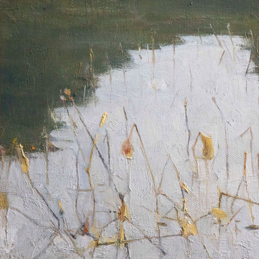dried-lotus-texture-oil-painting