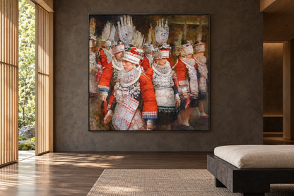 Golden Age of the East — Group Figure Oil Painting
