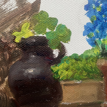 Quiet Flowers No.03 — Original Oil Painting of Blue Hydrangeas