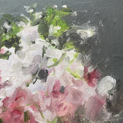 Quiet Flowers No.04 — Original Oil Painting of Pink Blossoms