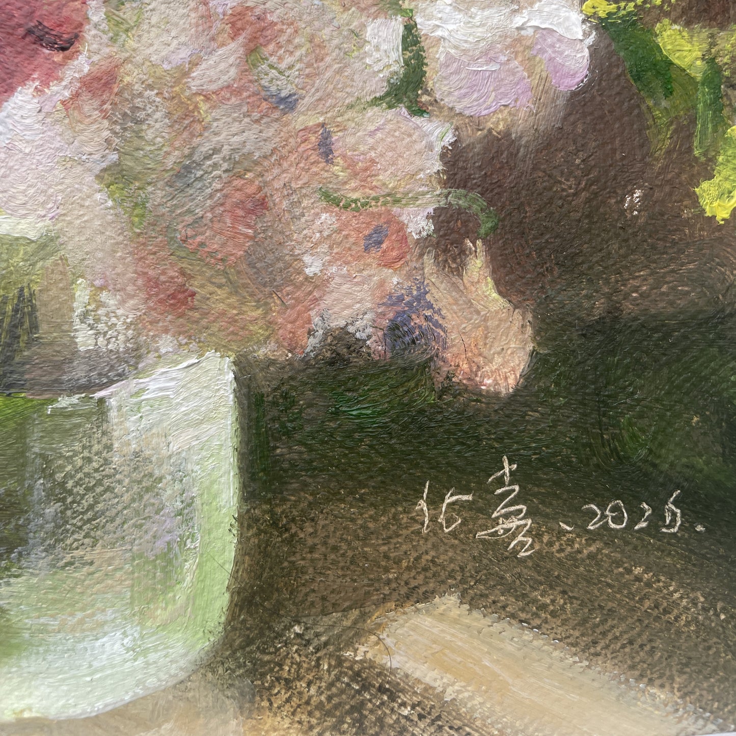 Quiet Flowers No.05 — Original Oil Painting of Flowers in Light