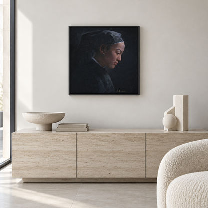 Quiet Profile — Woman Portrait Oil Painting of a Buyi Woman