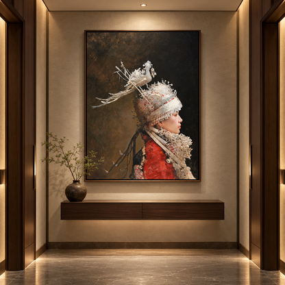 qingyin— Miao Woman Portrait Oil Painting
