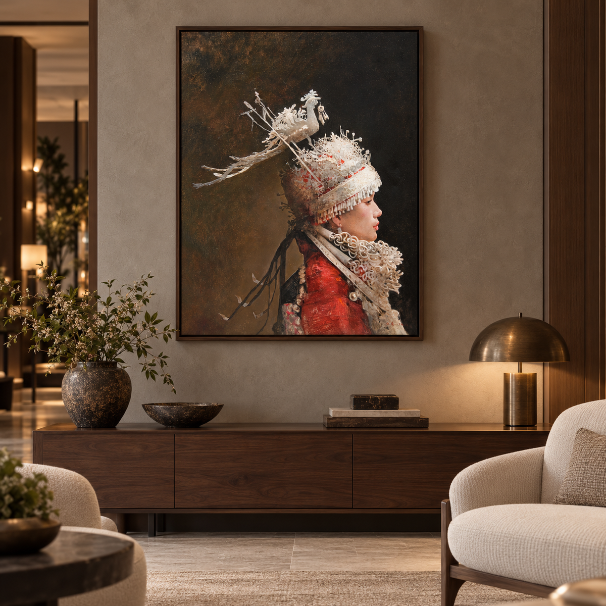 qingyin— Miao Woman Portrait Oil Painting
