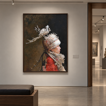 qingyin— Miao Woman Portrait Oil Painting