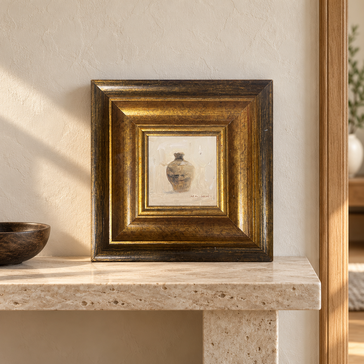Weathered Jar — Original Still Life Oil Painting