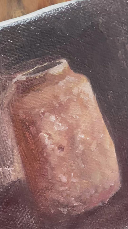 Red Clay Jar — Original Still Life Oil Painting