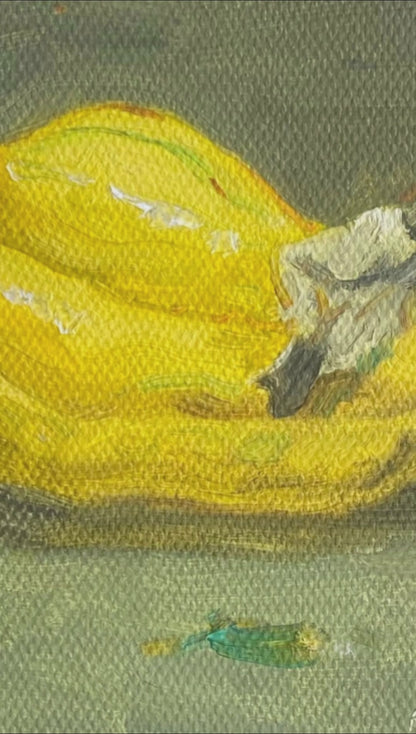 Fruit and Ceramic Vessel – Original Still Life Oil Painting